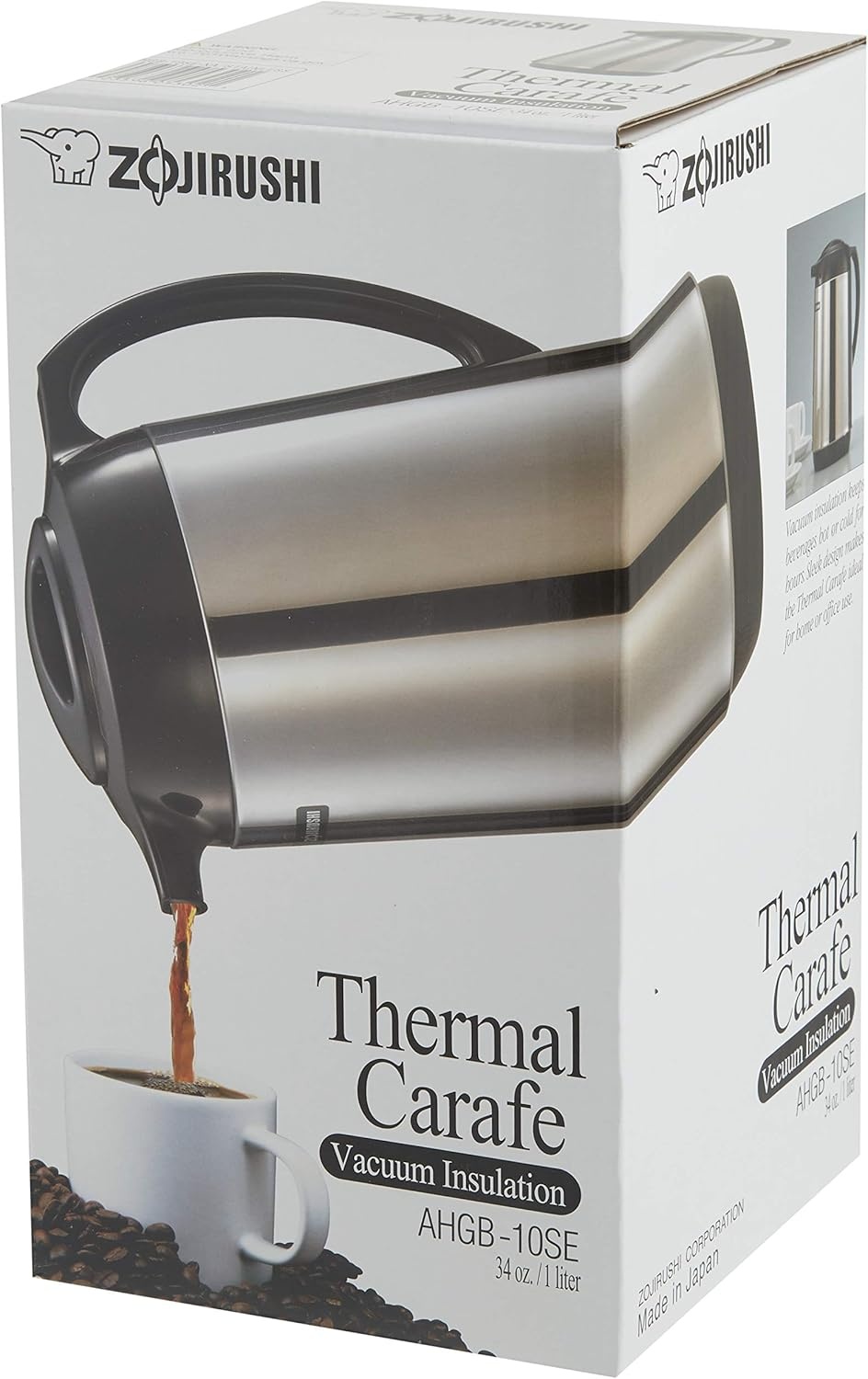 image:imageZojirushi AHGB10SE Thermal Serve Carafe 34 oz 10 liter Polished Stainless Steel Made in JapanPolished Stainless Steel