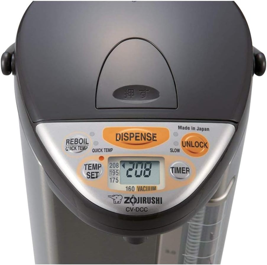 image:imageZojirushi CVDCC50 VE Hybrid Water Boiler amp Warmer 50 Liter 169oz Dark BrownStainless Dark Brown