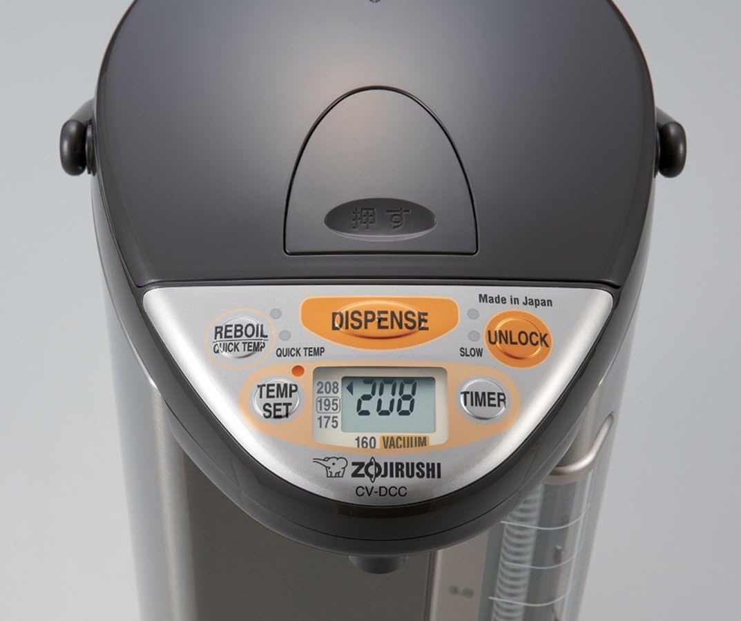 image:imageZojirushi CVDCC50 VE Hybrid Water Boiler amp Warmer 50 Liter 169oz Dark BrownStainless Dark Brown