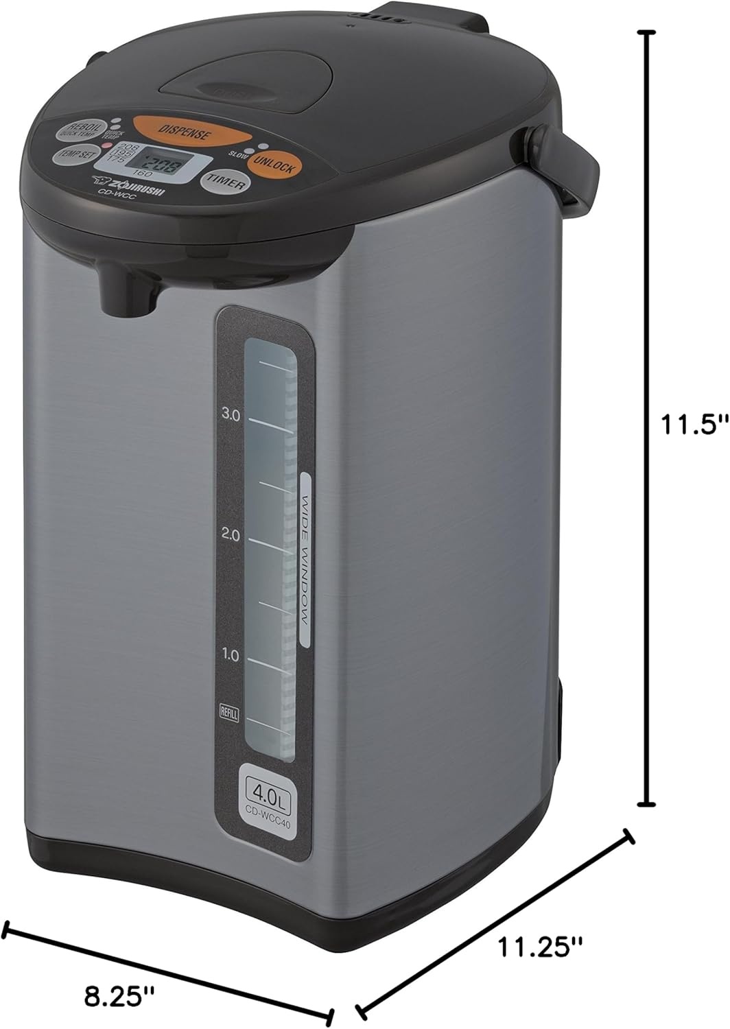 image:imageZojirushi Micom Water Boiler and Warmer 135 oz 4L Silver42 Quarts
