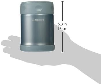 image:imageZojirushi Steel Food Jar 25Ounce BlackStainlessAqua Blue