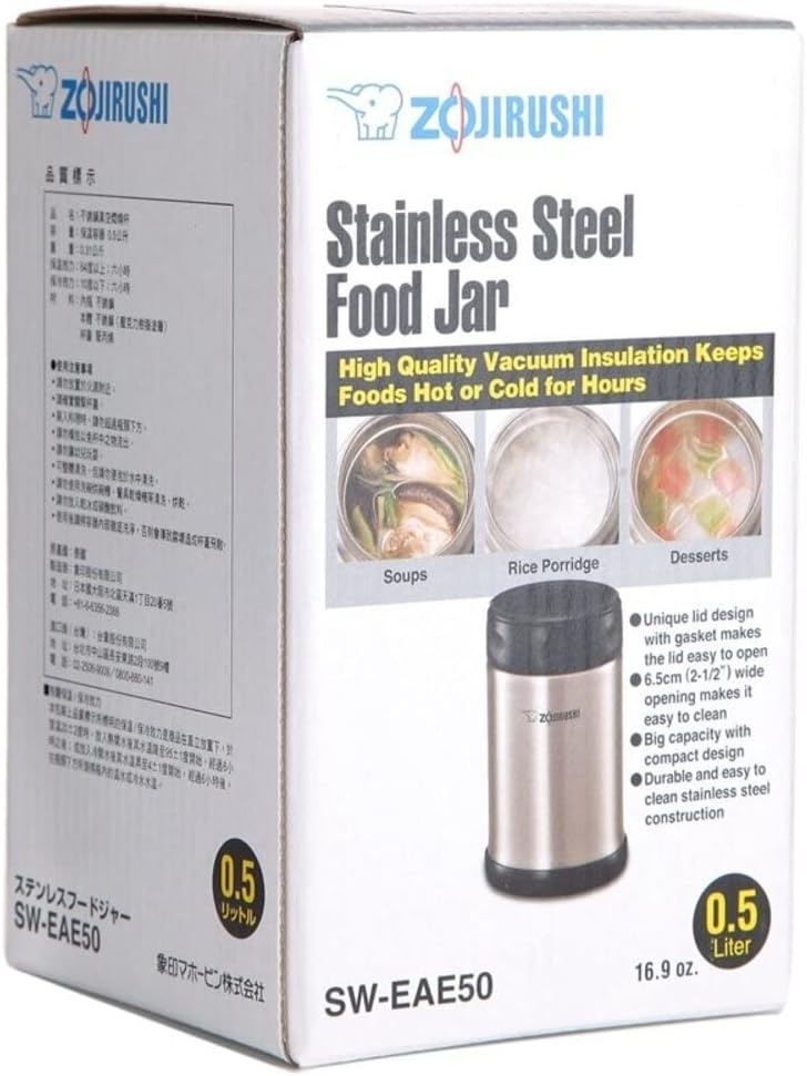 image:imageZojirushi Steel Food Jar 25Ounce BlackStainlessBlackStainless