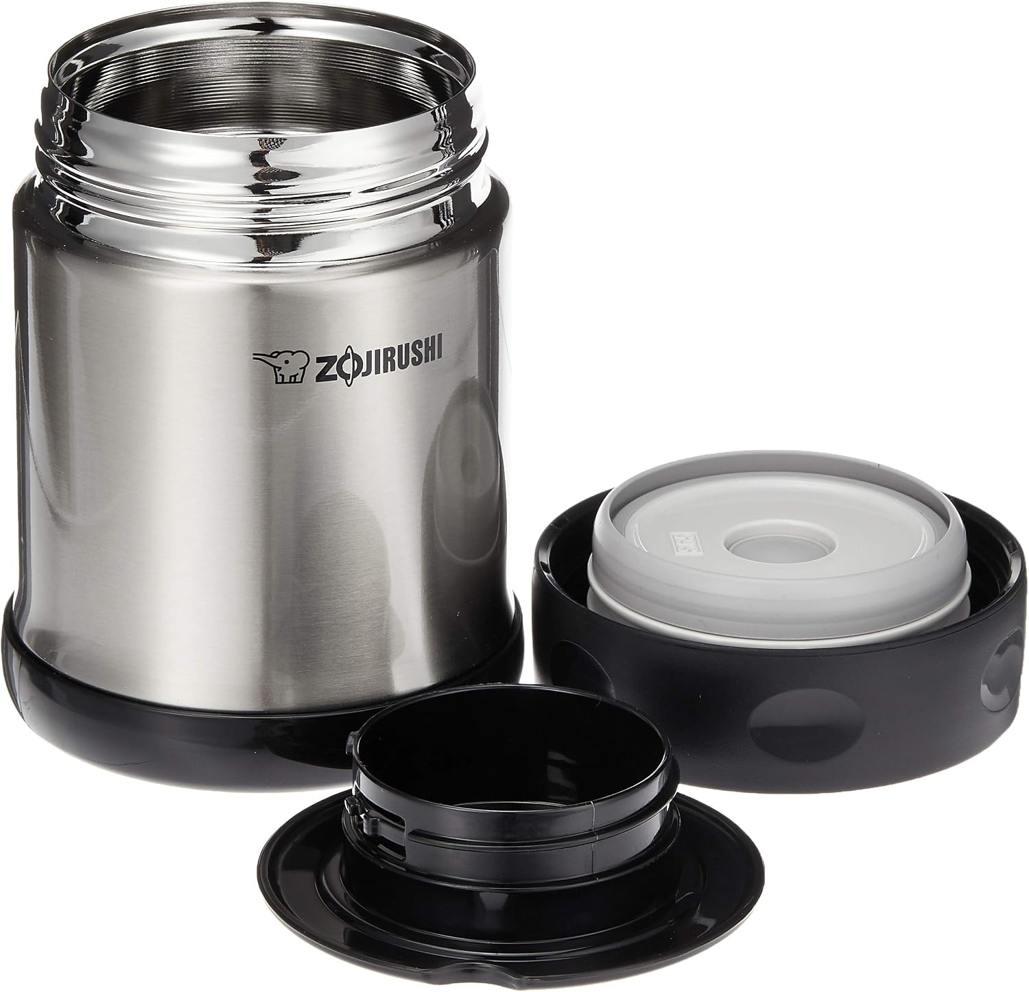 image:imageZojirushi Steel Food Jar 25Ounce BlackStainlessBlackStainless