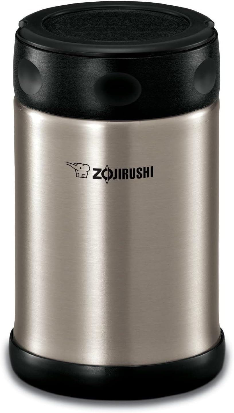 image:imageZojirushi Steel Food Jar 25Ounce BlackStainlessBlackStainless