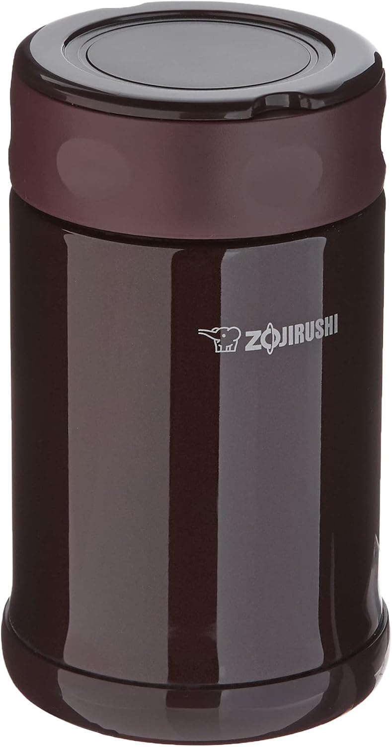 image:imageZojirushi Steel Food Jar 25Ounce BlackStainlessDark Brown