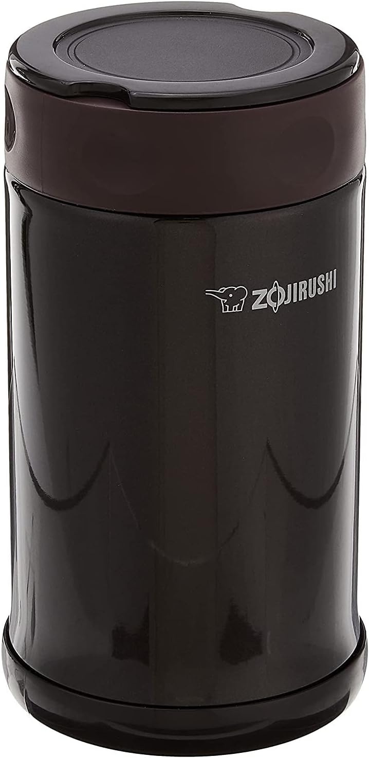 image:imageZojirushi Steel Food Jar 25Ounce BlackStainlessDark Brown