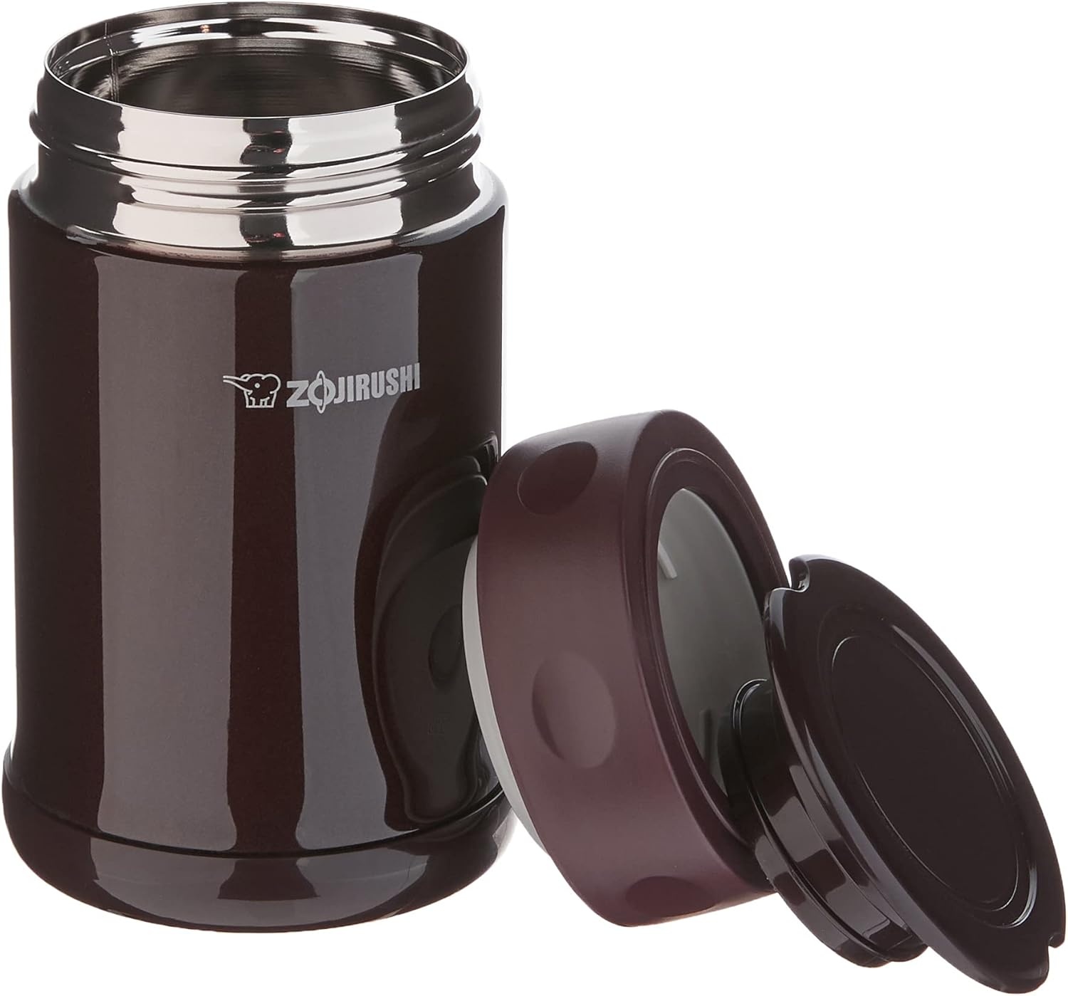 image:imageZojirushi Steel Food Jar 25Ounce BlackStainlessDark Brown
