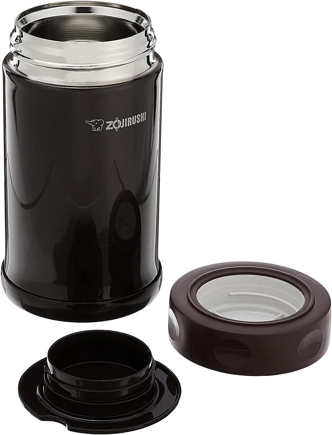 image:imageZojirushi Steel Food Jar 25Ounce BlackStainlessDark Brown
