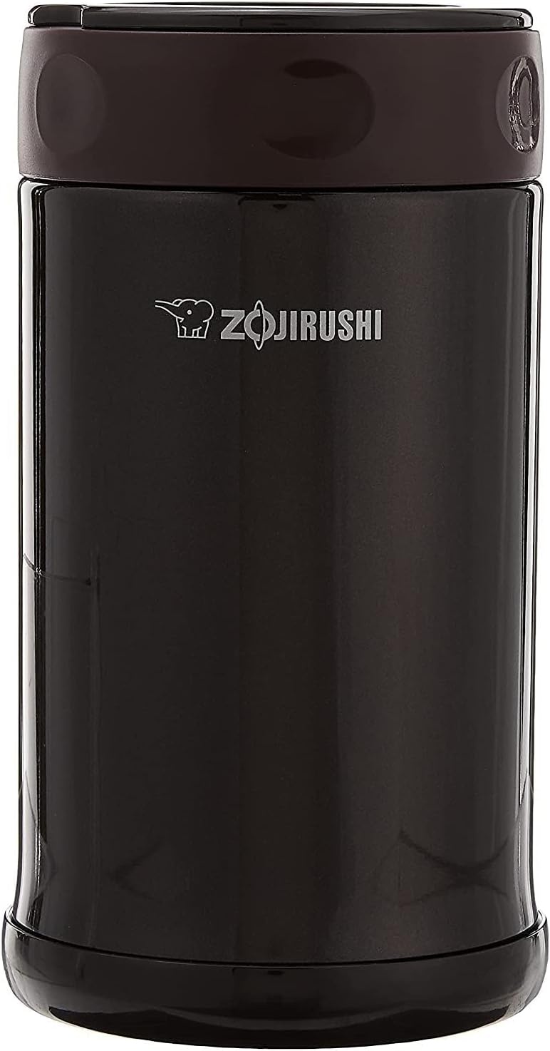 image:imageZojirushi Steel Food Jar 25Ounce BlackStainlessDark Brown