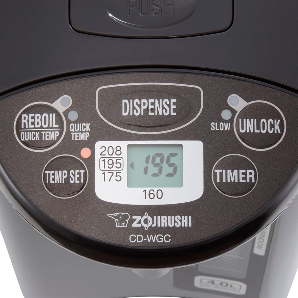image:imageZojirushi CDWGC40TS Micom Water Boiler amp Warmer 40 Liter Silver Dark Brown PFASfree amp BPAfreeSilver Dark Brown