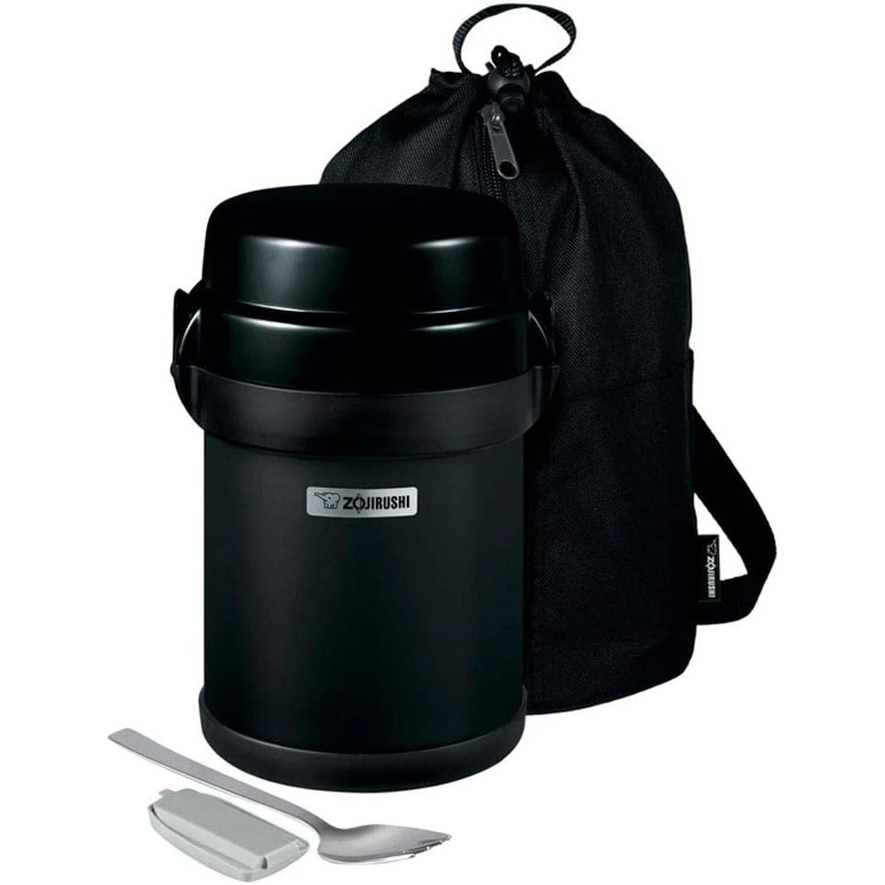 image:imageZojirushi SLJBE14BZ Mr Bento Stainless Lunch Jar 41 Oz Carbon BlackCarbon Black