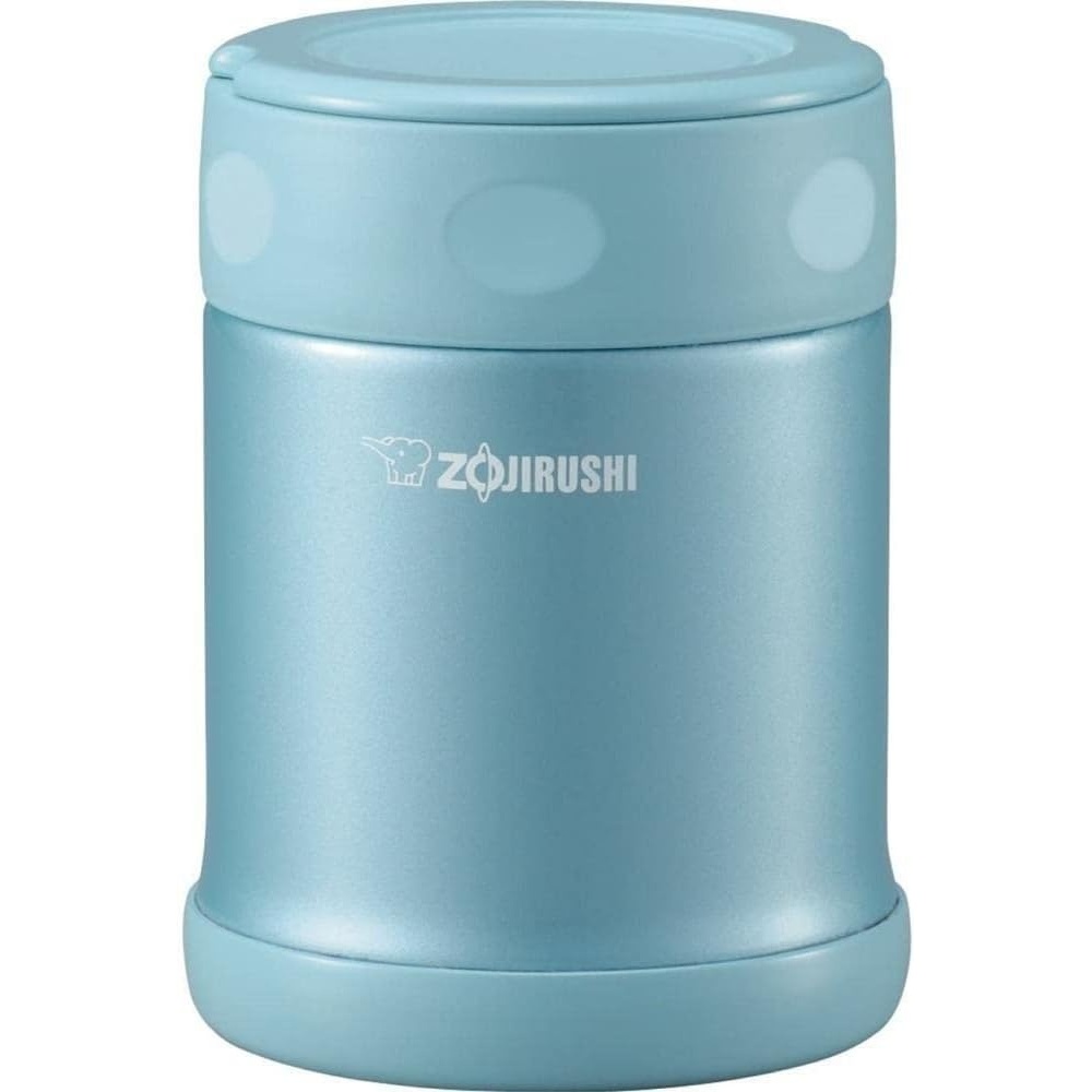 image:imageZojirushi Steel Food Jar 25Ounce BlackStainlessAqua Blue