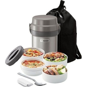 image:imageZojirushi SLJBE14BZ Mr Bento Stainless Lunch Jar 41 Oz Carbon BlackSilver