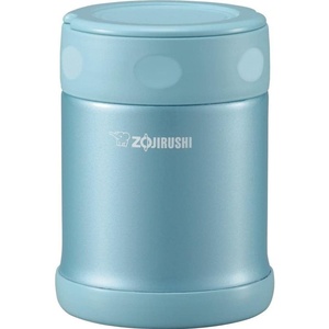 image:imageZojirushi Steel Food Jar 25Ounce BlackStainlessAqua Blue