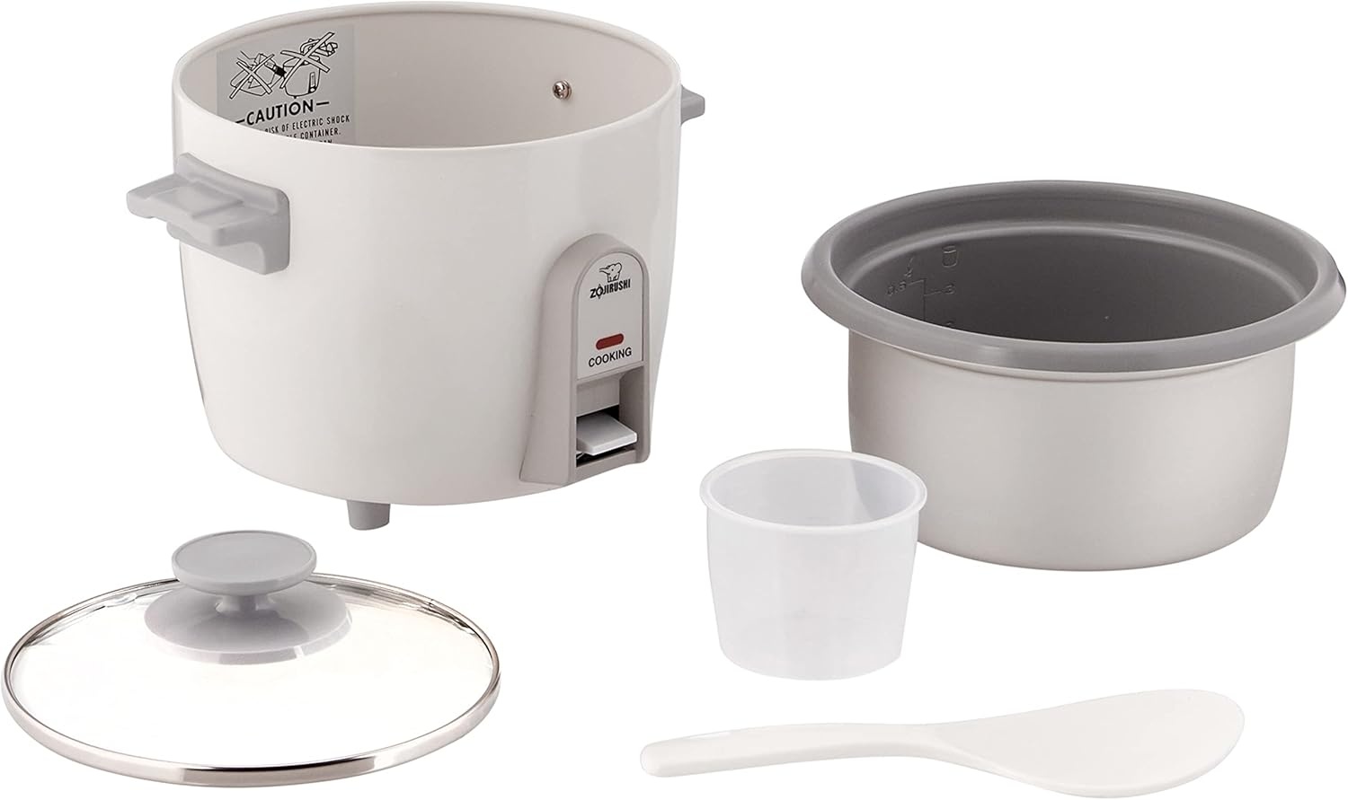 image:imageZojirushi 3 Cup Rice CookerSteamer White3Cup