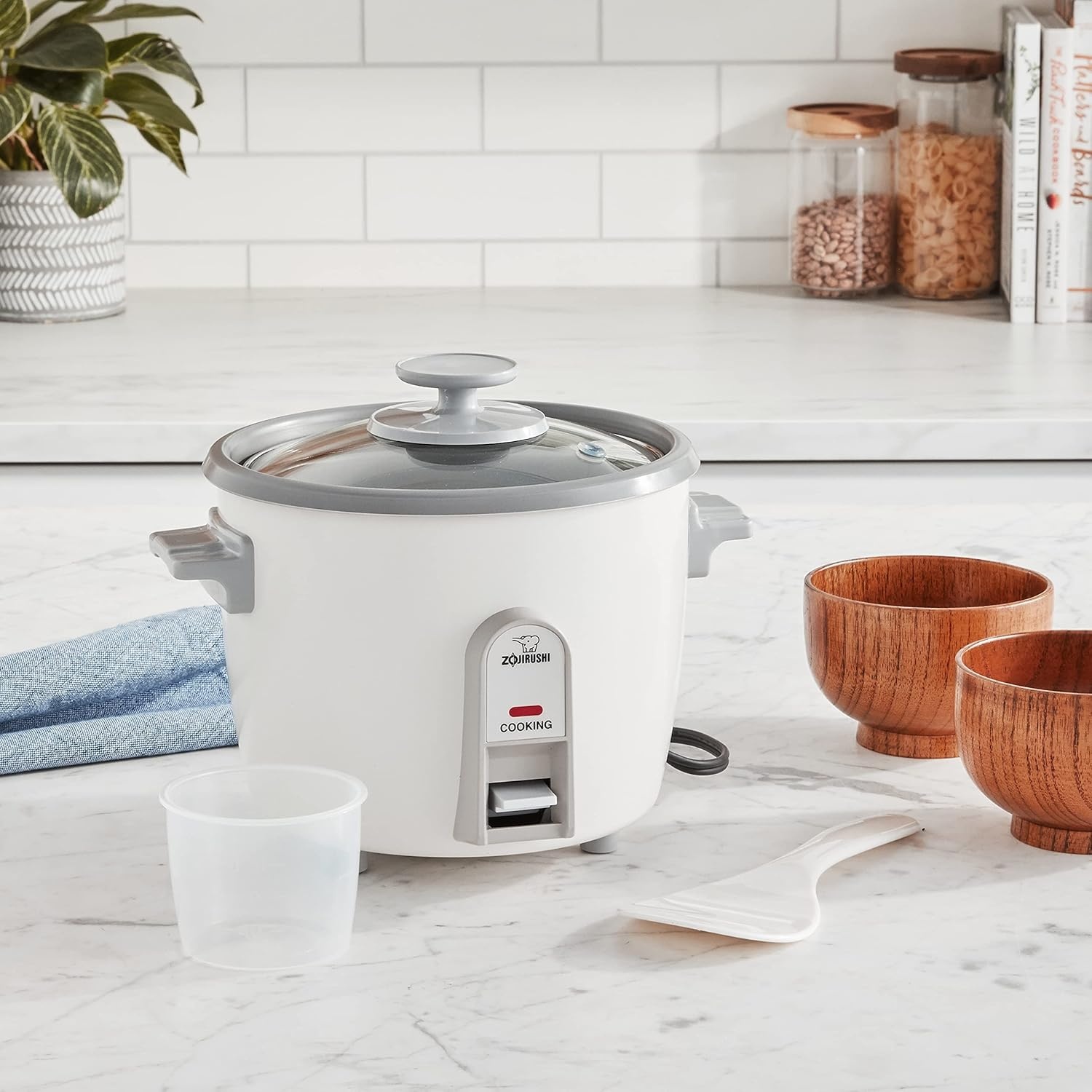 image:imageZojirushi 3 Cup Rice CookerSteamer White3Cup