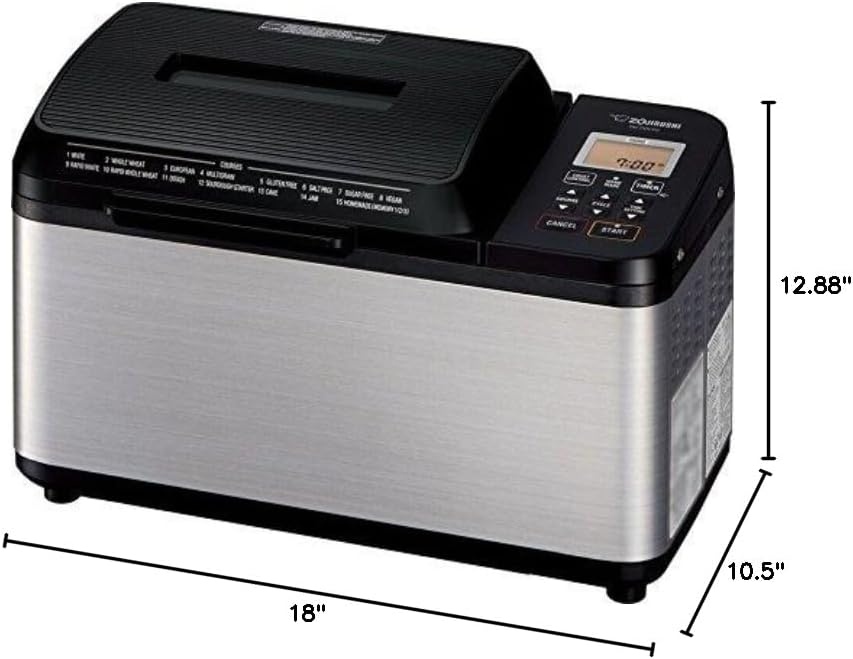 image:imageZojirushi BBPDC20BA Home Bakery Virtuoso Plus Breadmaker 2 lb loaf of breadBreadmaker