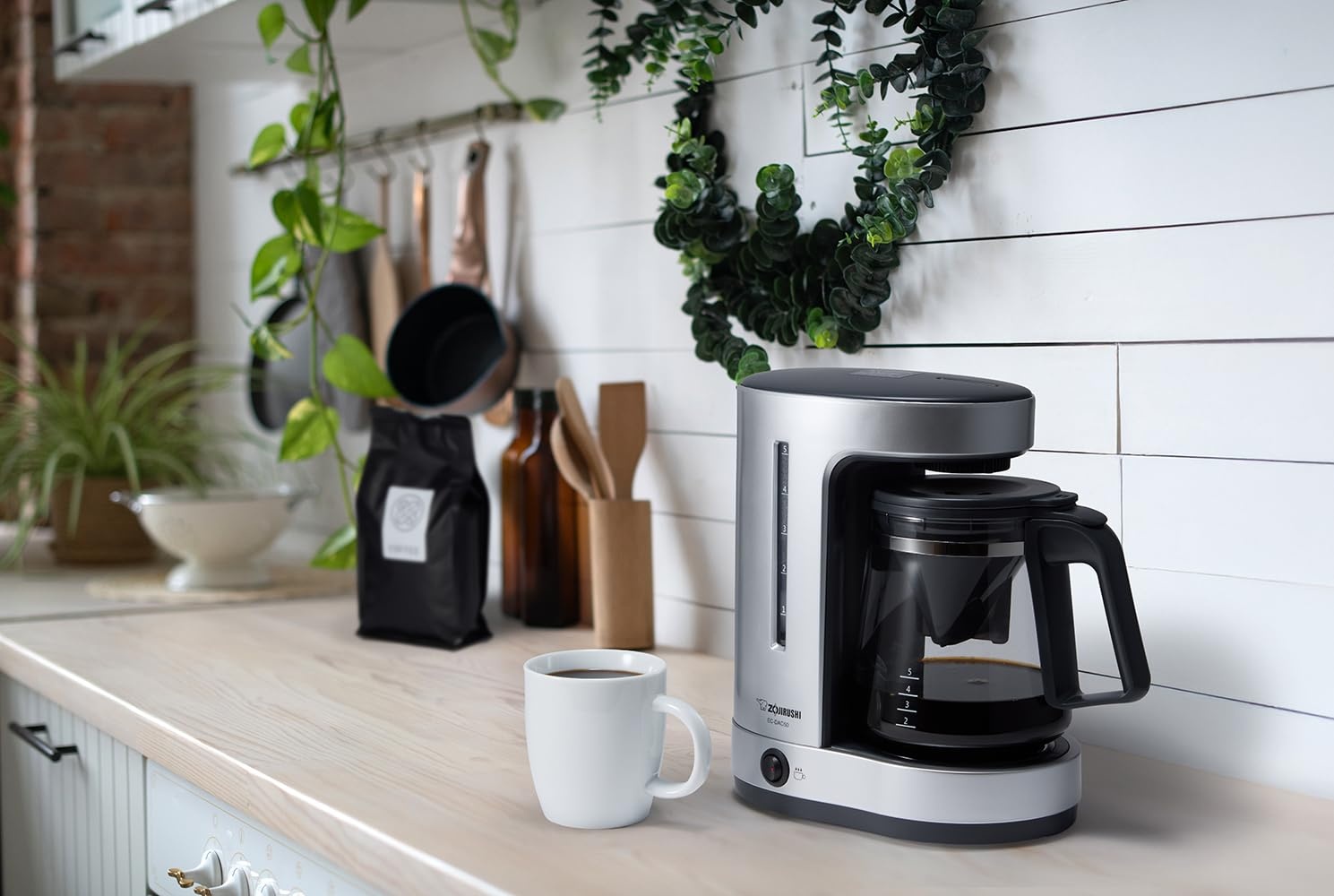 image:imageZojirushi ECDAC50RA ZUTTO Coffee Maker 5 Cups Red PFASfreeSilver