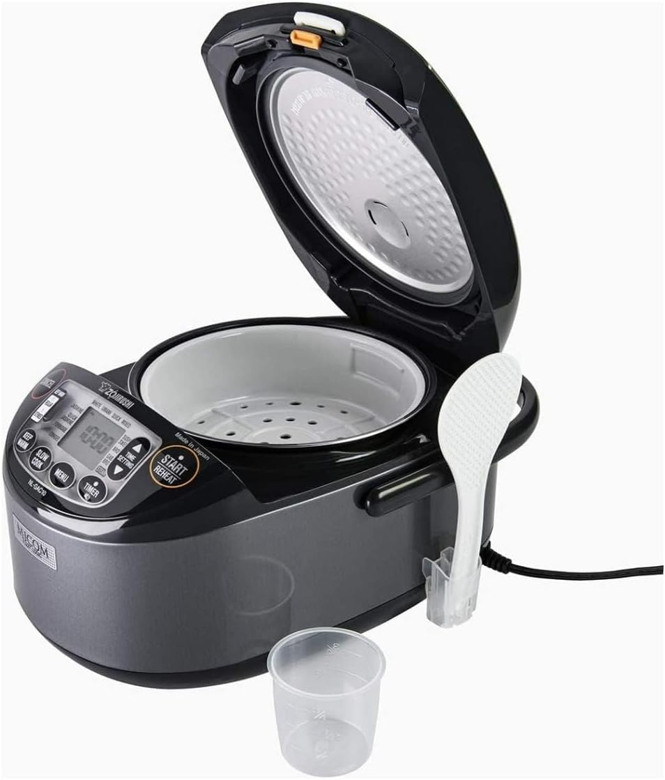 image:imageZojirushi NLGAC10BM 55 Cup Uncooked Umami Micom Rice Cooker and Warmer Metallic Black55Cup