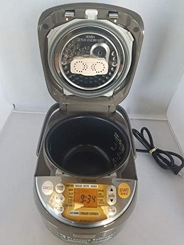 image:imageZojirushi NPNWC10XB 55Cup Pressure Induction Heating Rice Cooker and Warmer Stainless Black