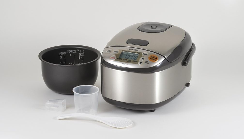 image:imageZojirushi NSLHC05 Micom Rice Cooker amp Warmer Stainless Dark Brown 3 Cups Uncooked