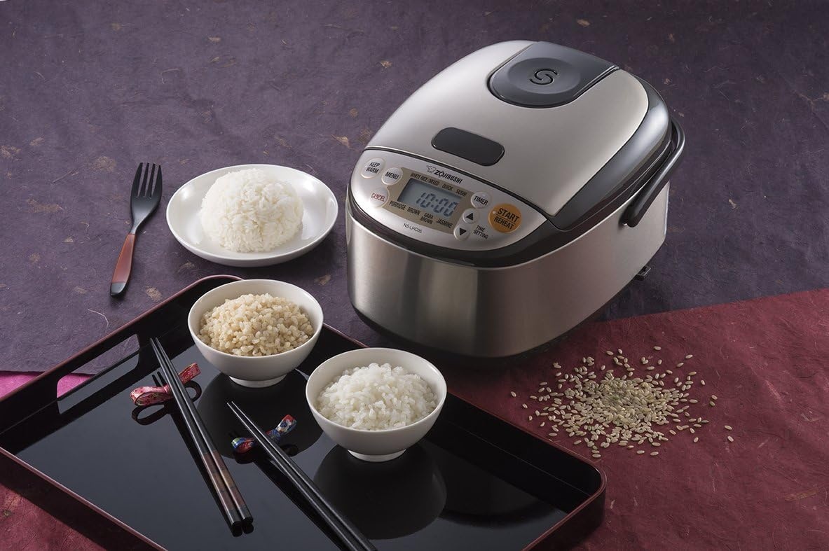 image:imageZojirushi NSLHC05 Micom Rice Cooker amp Warmer Stainless Dark Brown 3 Cups Uncooked