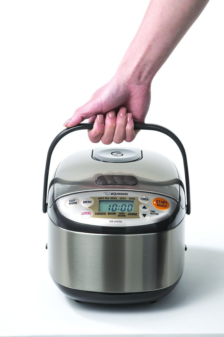 image:imageZojirushi NSLHC05 Micom Rice Cooker amp Warmer Stainless Dark Brown 3 Cups Uncooked