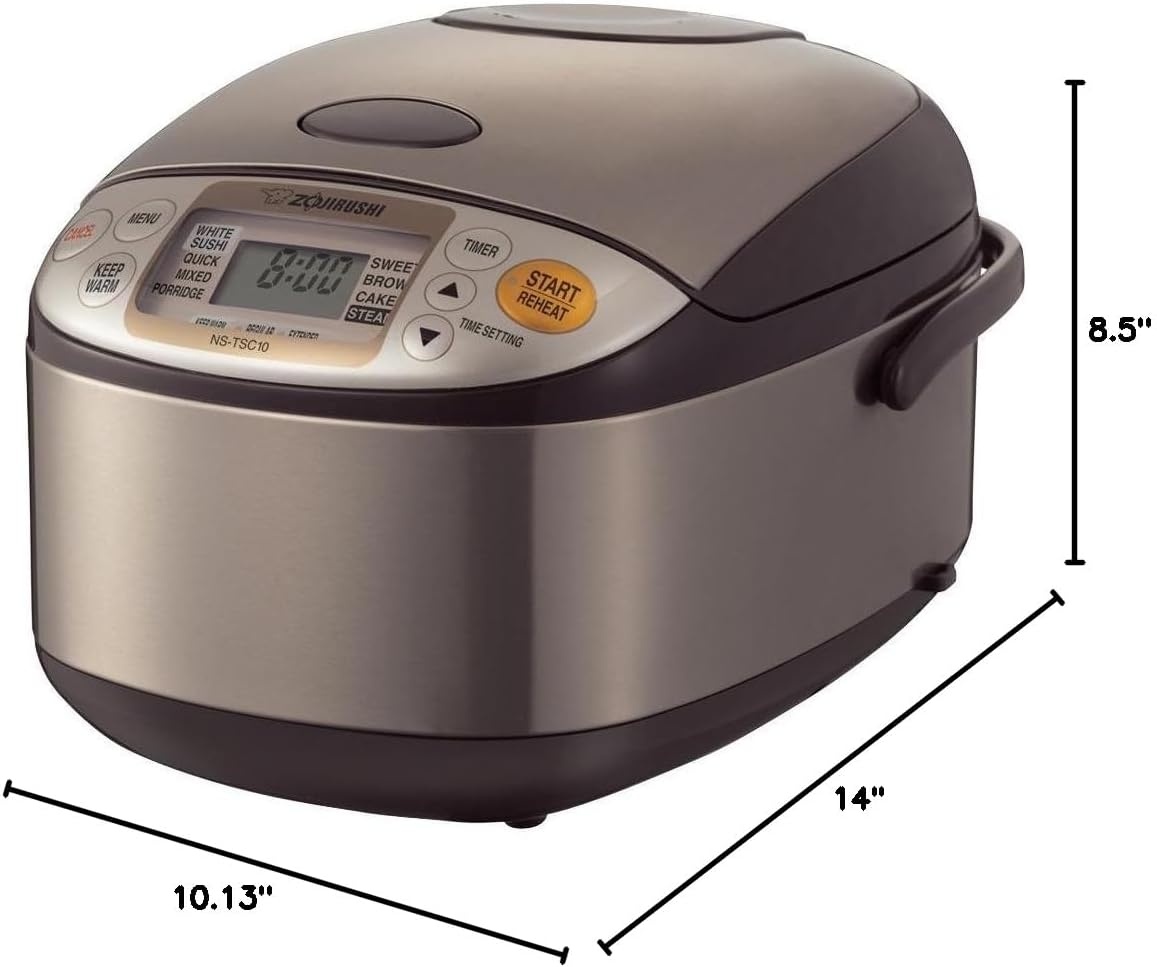 image:imageZojirushi NSTSC10 512Cup Uncooked Micom Rice Cooker and Warmer 10Liter55 cups