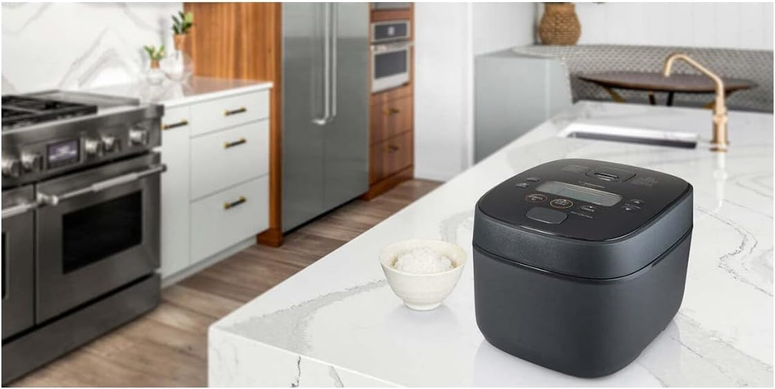 image:imageZojirushi NWQAC10 55Cup Capacity FlatTop Induction Cooker and Warmer with Custom Cooking Pan Double NonStick Coating for Easy CleanUp Black925 x 1225 x 788