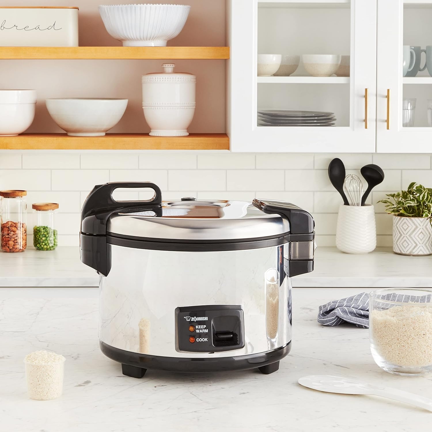image:imageZojirushi NYC36 20Cup Uncooked Commercial Rice Cooker and Warmer Stainless Steel