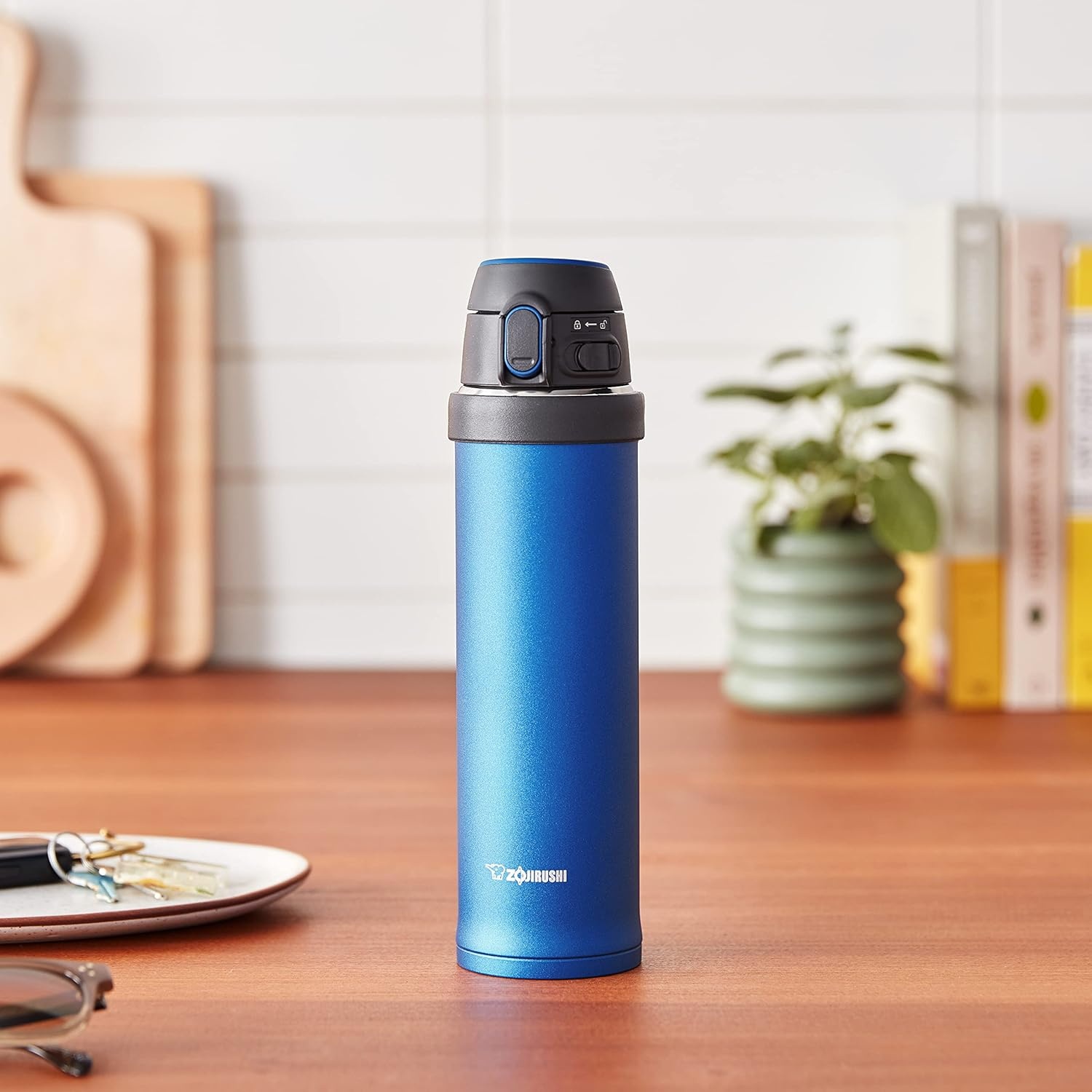 image:imageZojirushi SMQHE60GK FlipandGo Stainless Mug 20Ounce TealCobalt Blue