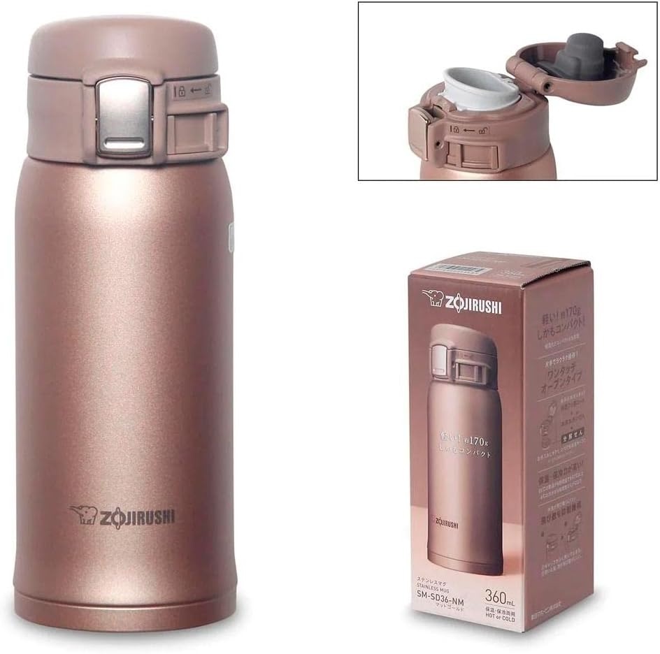 image:imageZojirushi SMSA36PB Stainless Steel Mug 12Ounce Pearl PinkMatte Blue