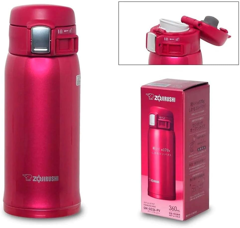 image:imageZojirushi SMSA36PB Stainless Steel Mug 12Ounce Pearl PinkMatte Blue