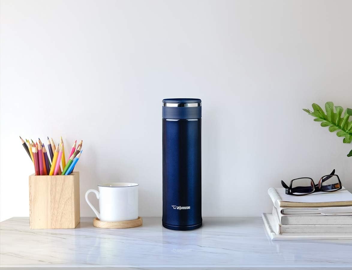 image:imageZojirushi Stainless Steel Travel Mug with Tea Leaf Filter 16Ounce046Liter Deep BlueDeep Blue