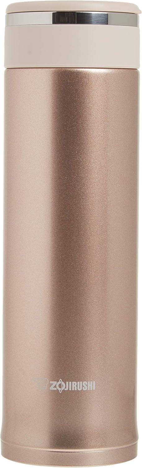 image:imageZojirushi Stainless Steel Travel Mug with Tea Leaf Filter 16Ounce046Liter Deep BluePink Champagne