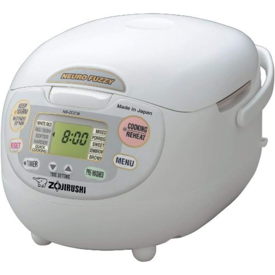 image:imageZojirushi NSZCC10 512Cup Neuro Fuzzy Rice Cooker and Warmer Premium White10Cup uncooked rice