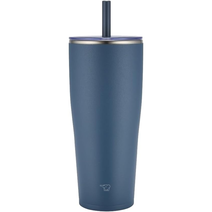 image:imageZojirushi SXHA89HVM Stainless Tumbler with Straw 30 ounces Mauve PurpleNavy Blue