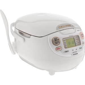 image:imageZojirushi NSZCC10 512Cup Neuro Fuzzy Rice Cooker and Warmer Premium White55Cup uncooked rice